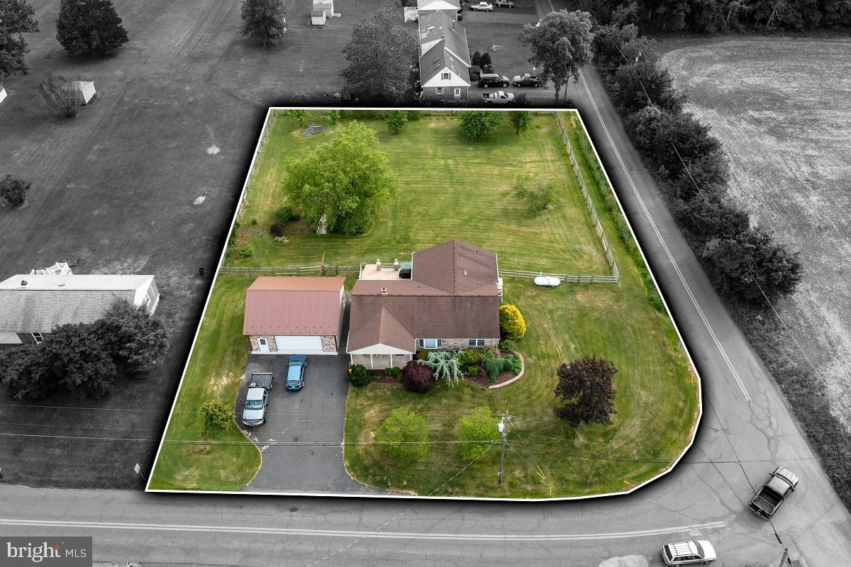 3052 Finland Road Pennsburg, PA 18073 - Photo 25 of 42 Aerial View with lot lines