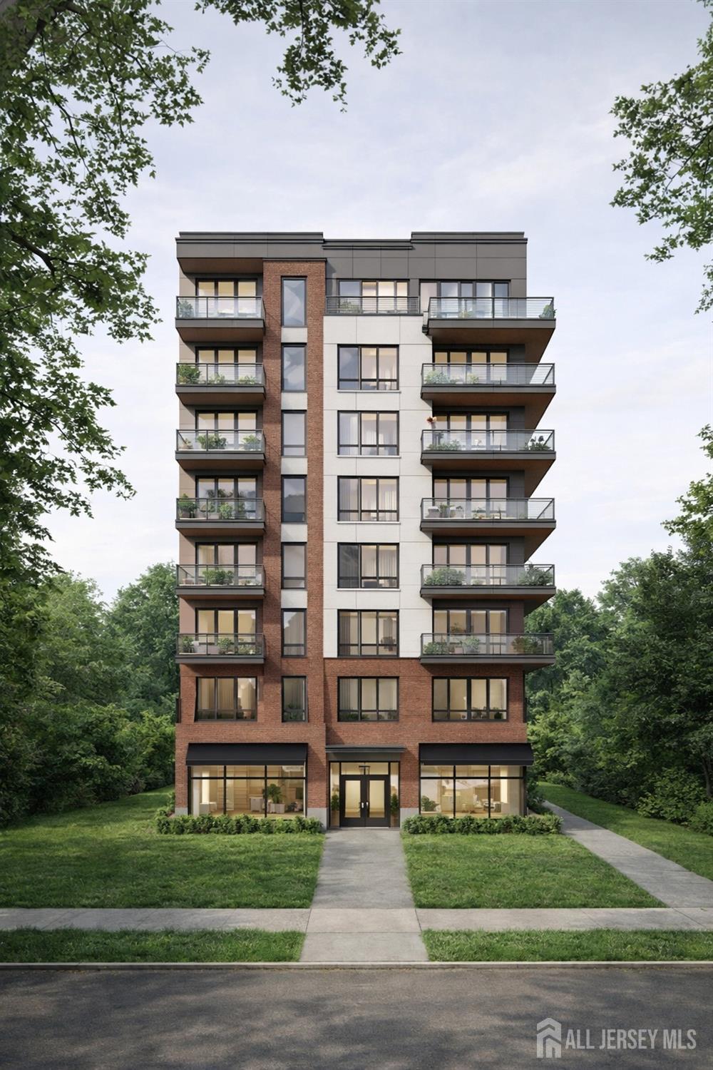 97-99 Clinton Avenue Newark, NJ 07114 - Photo 2 of 2 a front view of a building with a garden