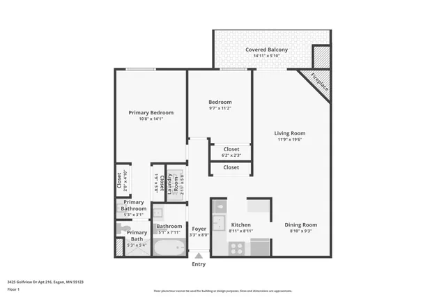 $180,000 | 3425 Golfview Drive, Unit 216, Eagan, MN 55123