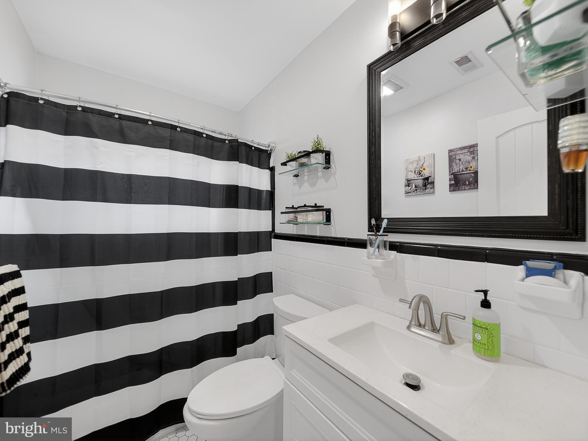 8746 Meetze Road Warrenton, VA 20187 - Photo 24 of 48 a bathroom with a sink a toilet and a mirror