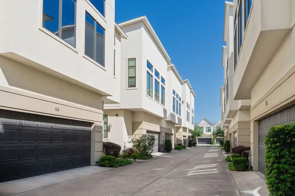 a view of a building along the street