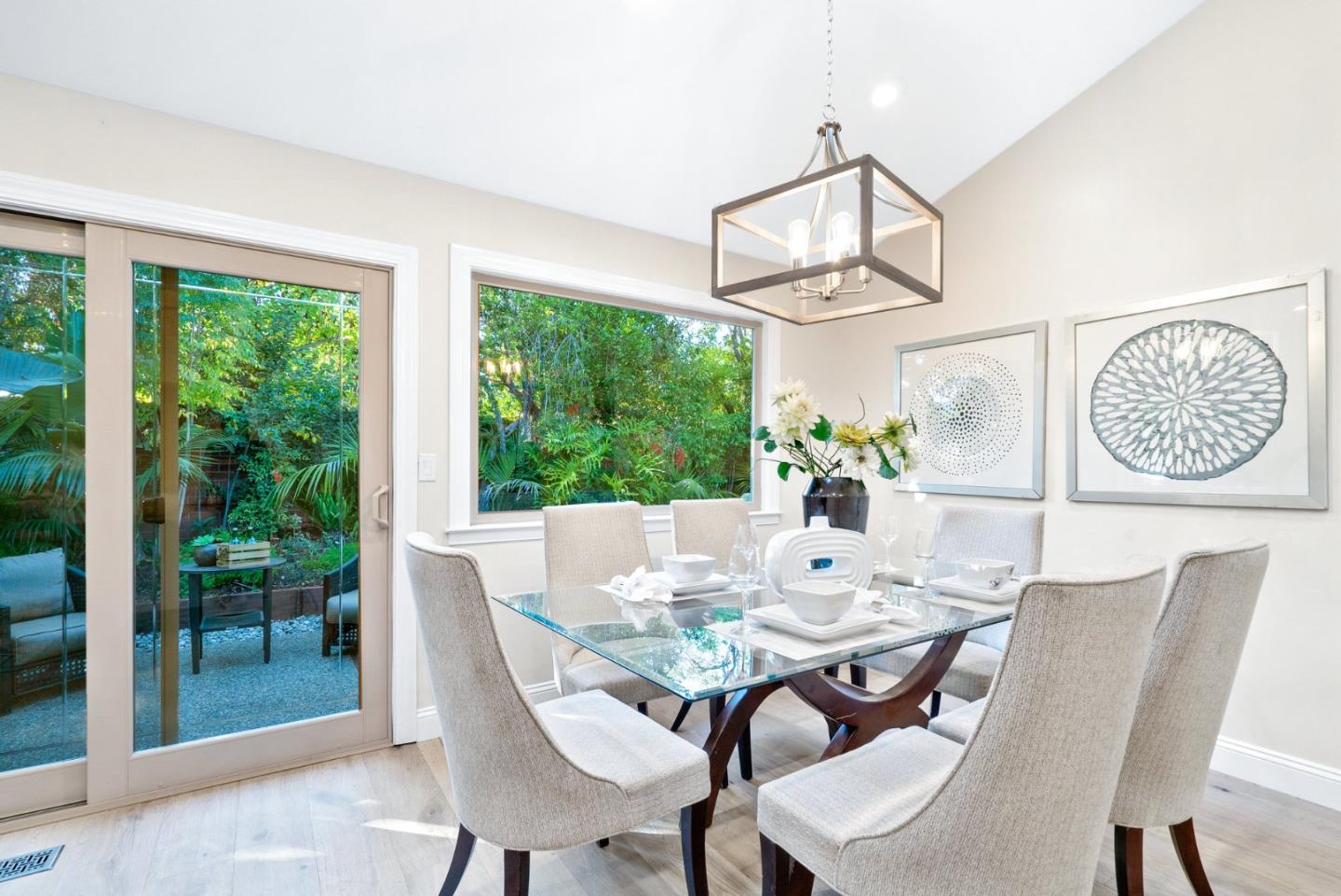 777 Rustic Lane Mountain View, CA 94040 - Photo 13 of 44 a view of a dining room with furniture window and outside view