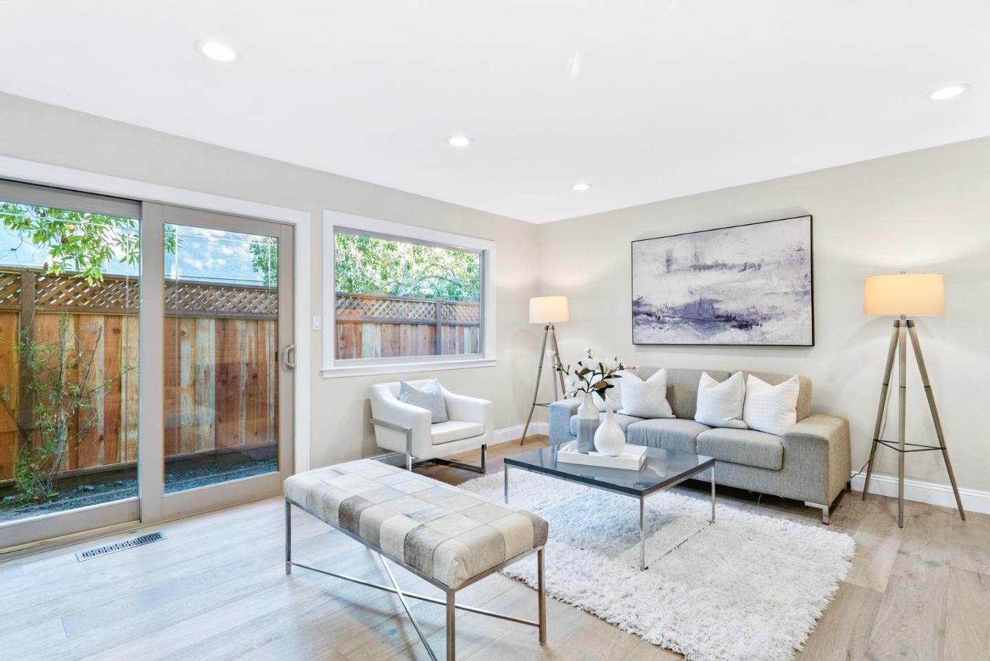 777 Rustic Lane Mountain View, CA 94040 - Photo 16 of 44 a living room with furniture and a large window