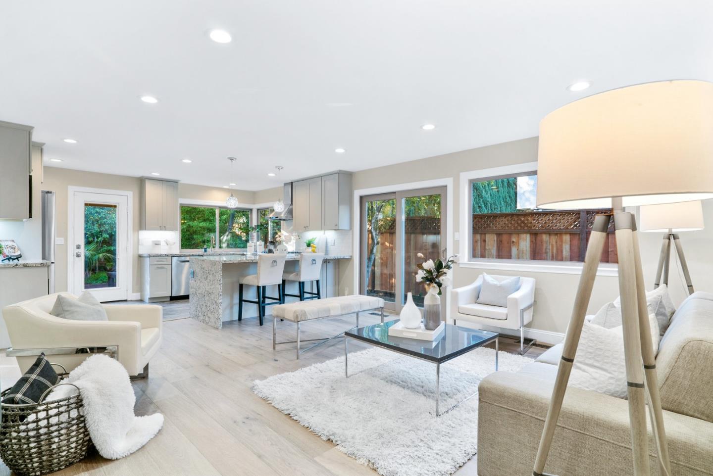 777 Rustic Lane Mountain View, CA 94040 - Photo 17 of 44 a living room with furniture and a large window