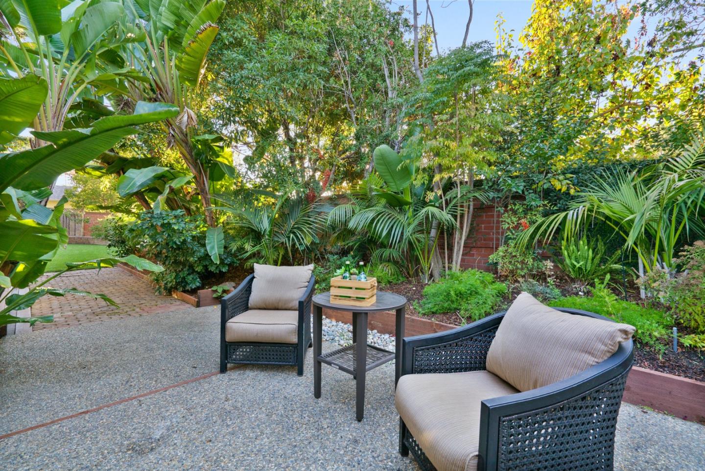 777 Rustic Lane Mountain View, CA 94040 - Photo 39 of 44 a backyard of a house with outdoor seating