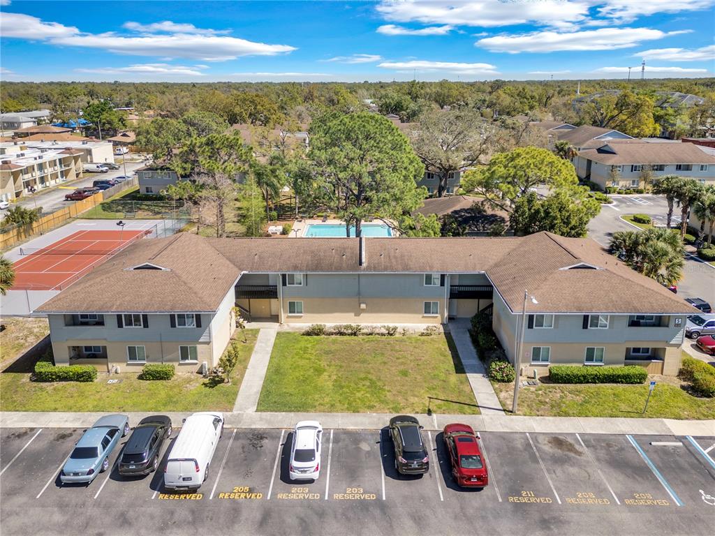 209 Red Cedar Place, Unit 209 Brandon, FL 33510 - Photo 56 of 56 an aerial view of a house with swimming pool and ocean view