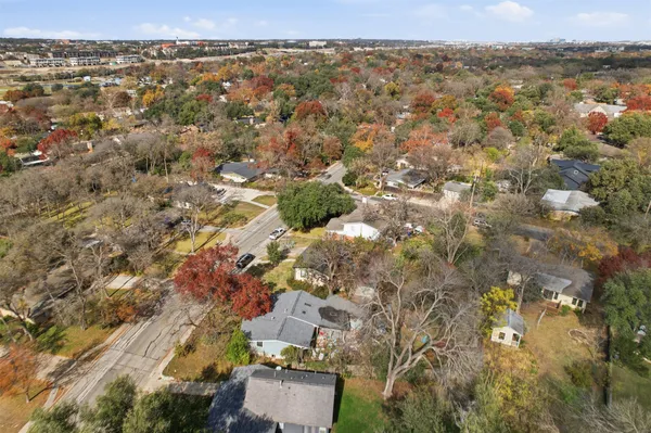 an aerial view of residential space with outdoor space