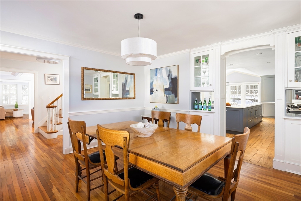 18 Moffat Road Newton, MA 02468 - Photo 7 of 23 a view of a dining room with furniture window and wooden floor