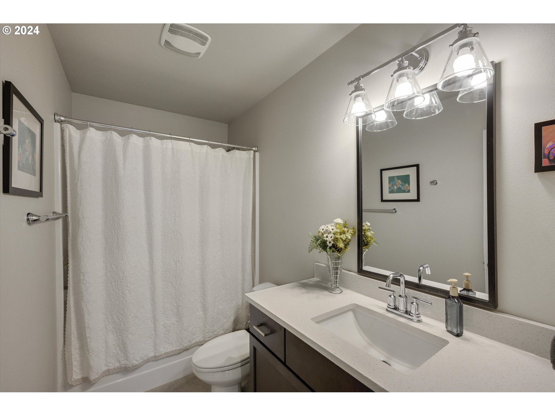 1326 Southwest 9th Street Dallas, OR 97338 - Photo 26 of 32 a bathroom with a sink vanity and a mirror