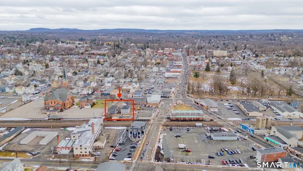 an aerial view of multiple house