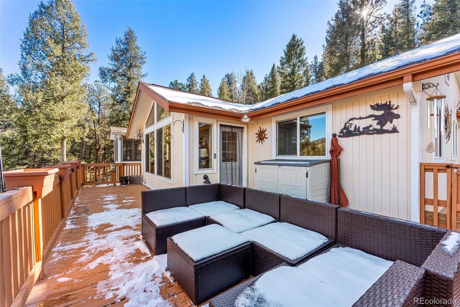 33782 Nova Road Pine, CO 80470 - Photo 25 of 50 a view of a patio on the deck