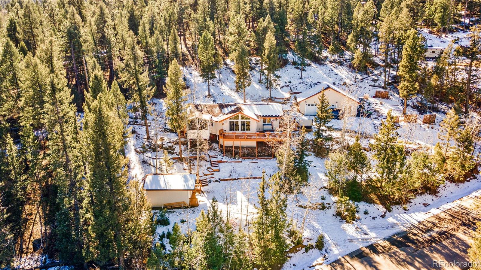 33782 Nova Road Pine, CO 80470 - Photo 36 of 50 an aerial view of residential houses with outdoor space