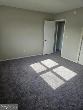 an empty room with a yard