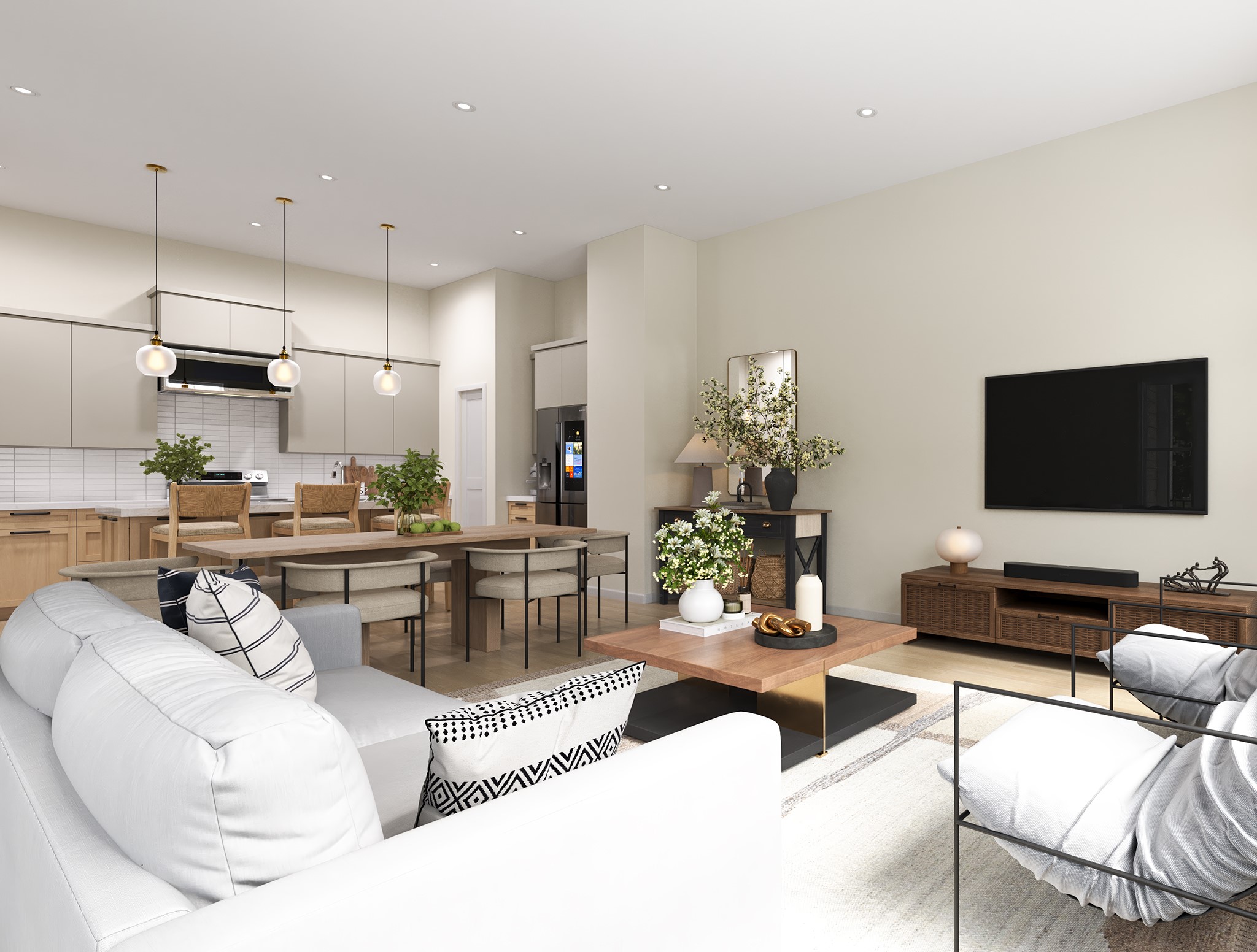 3911 Tulane Street, Unit B Houston, TX 77018 - Photo 30 of 37 Modern open-concept layout seamlessly connects the living, dining, and kitchen areas. Perfect for entertaining with stylish finishes and ample natural light.
