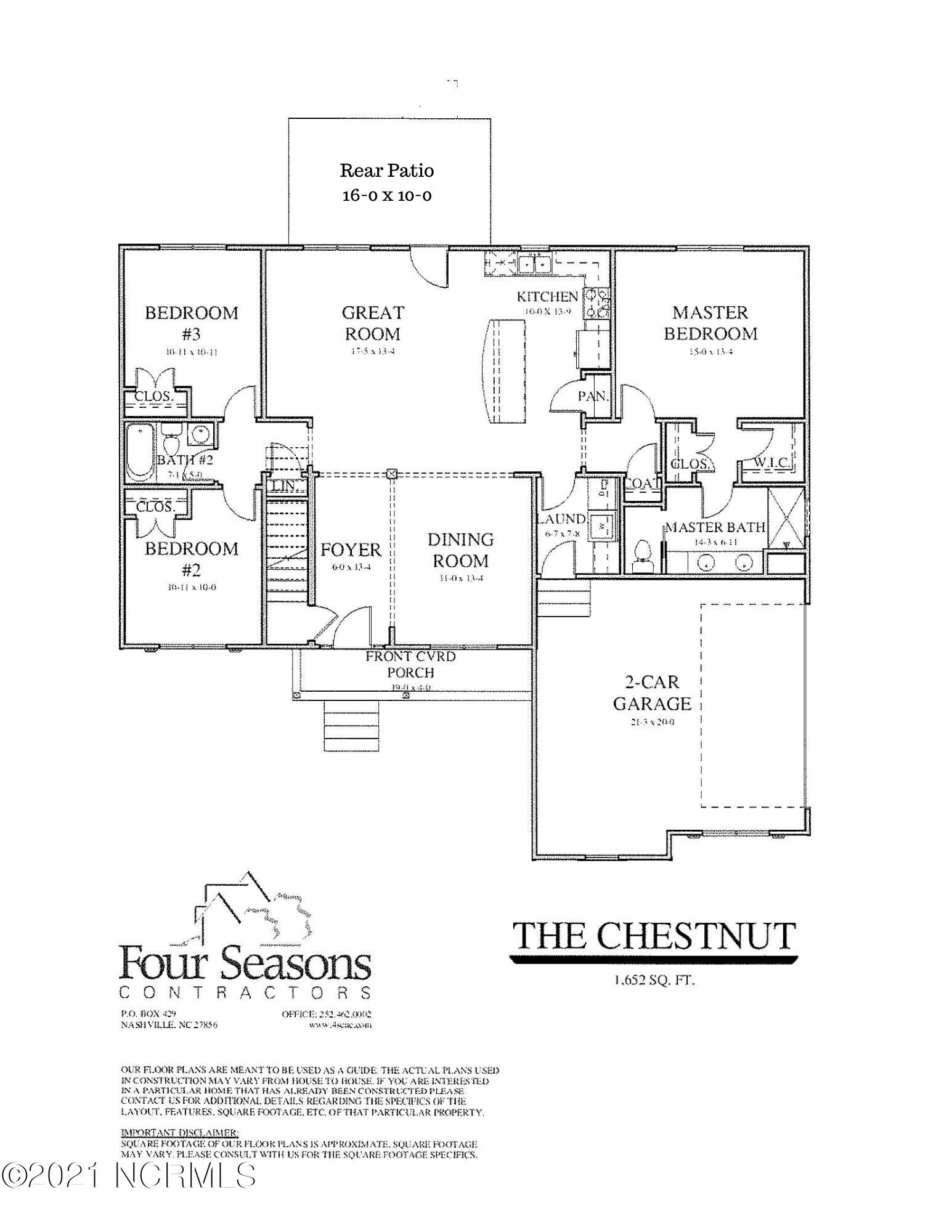 3170 Red Road Nashville, NC 27856 - Photo 33 of 35 The Chestnut w Back Patio