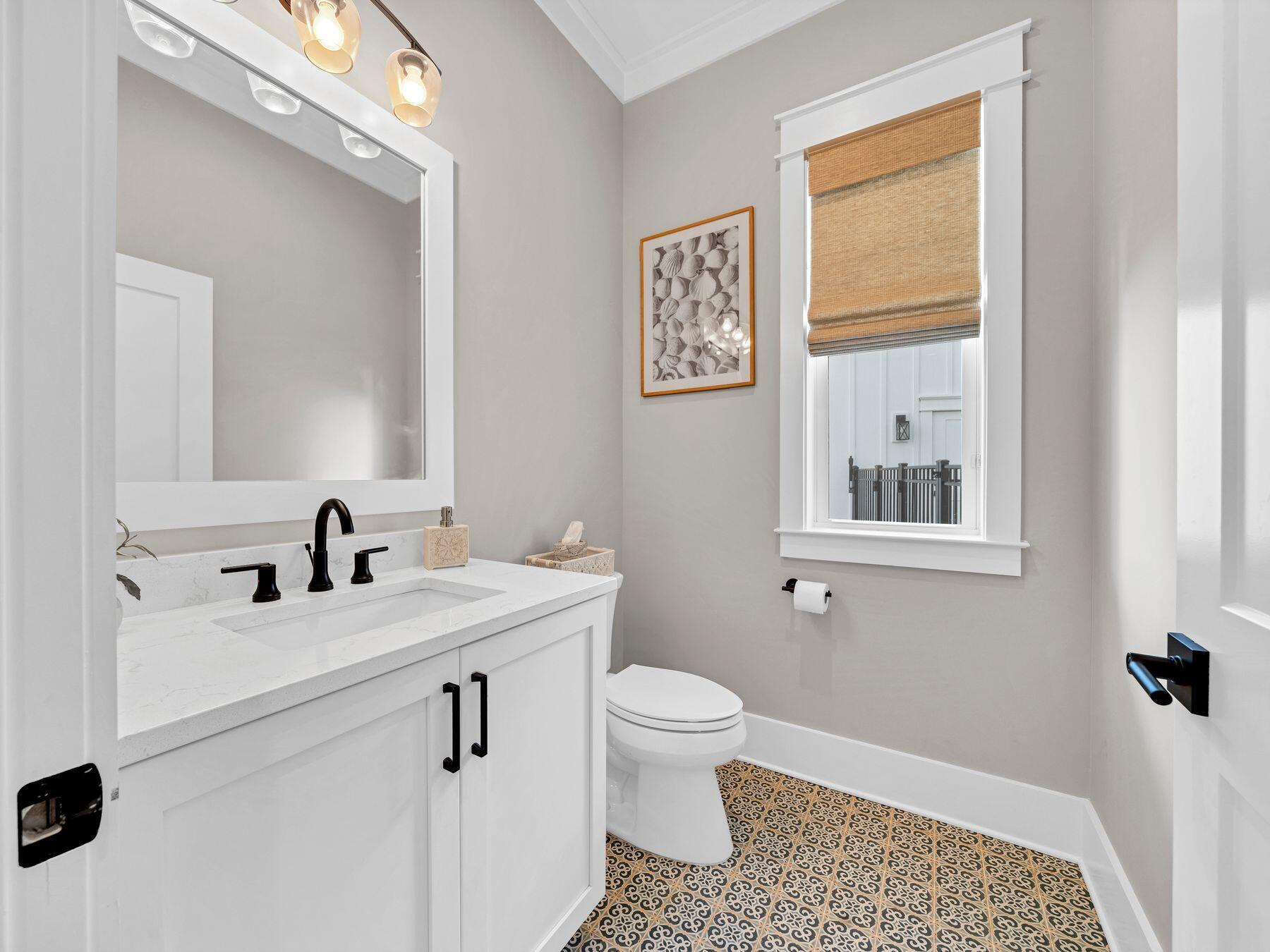 290 White Cottage Road Santa Rosa Beach, FL 32459 - Photo 28 of 67 Half Bath with designer tiles