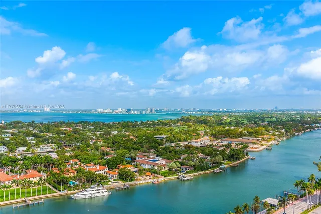 a view of a city with ocean view