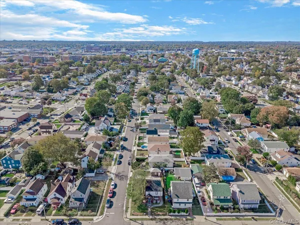 an aerial view of a city