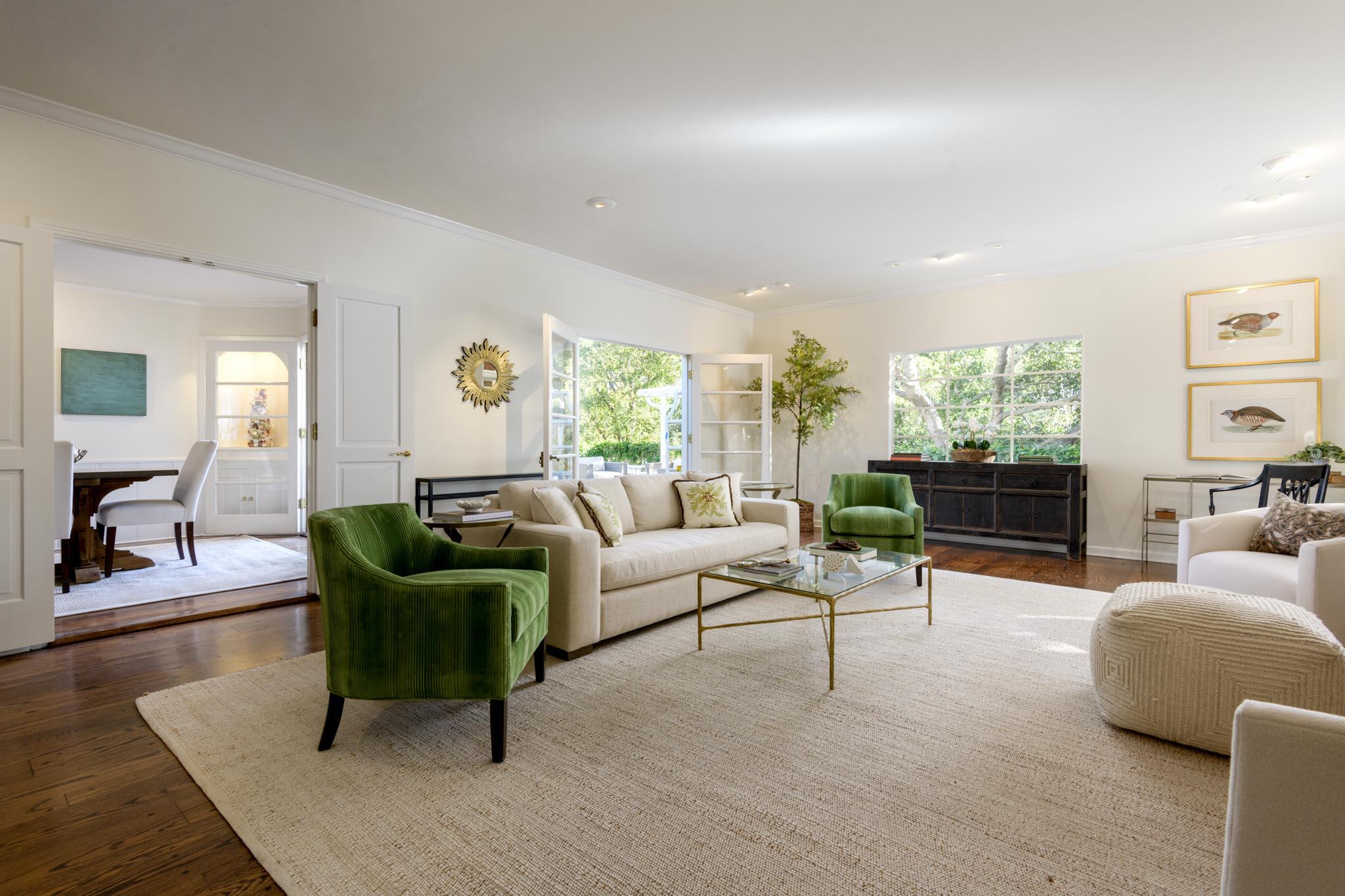 605 San Ysidro Road Montecito, CA 93108 - Photo 9 of 32 a living room with furniture and a large window