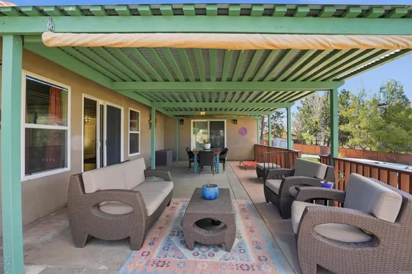a house view with a garden space