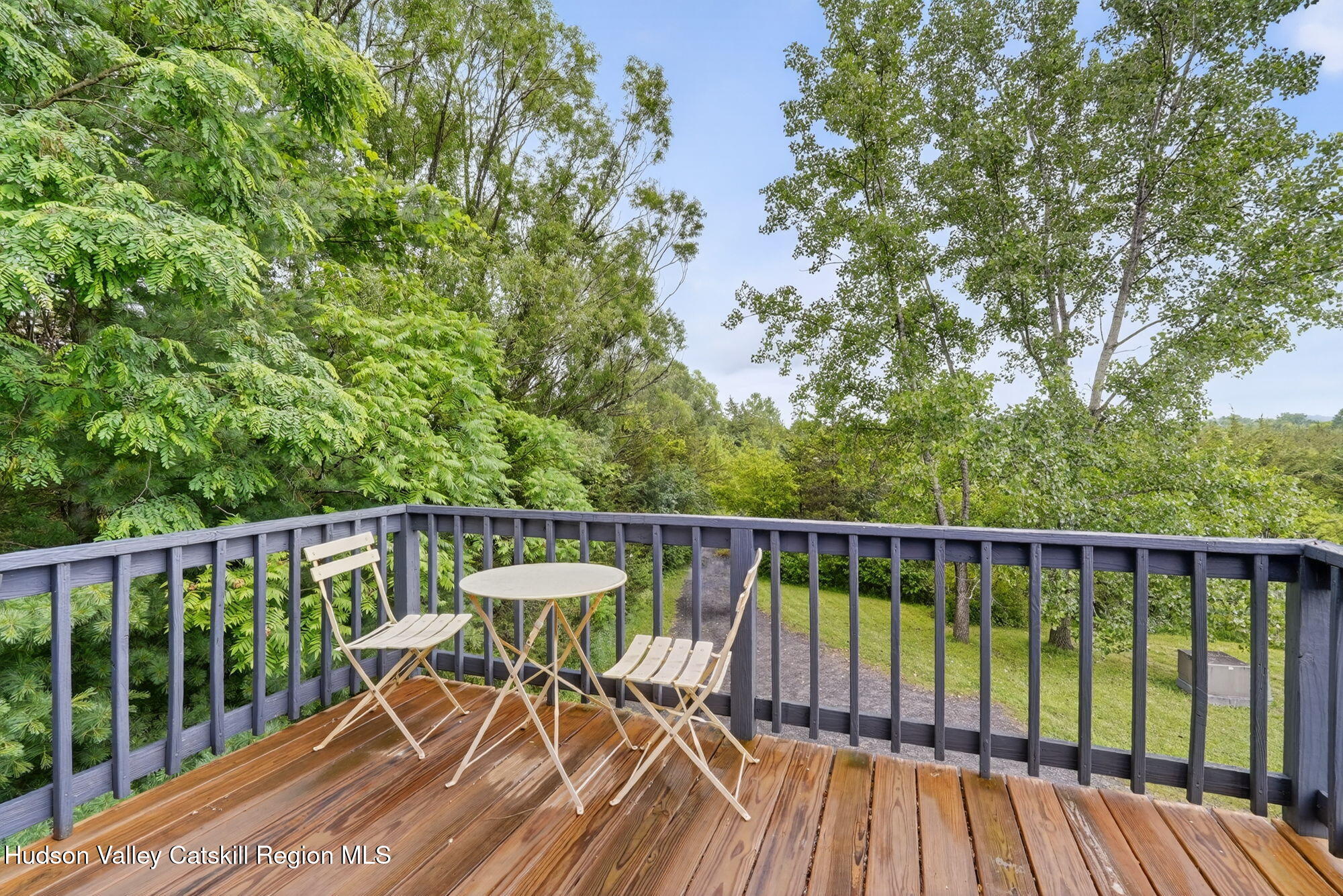 3205 Sleepy Hollow Road Athens, NY 12015 - Photo 27 of 35 a view of a wooden deck with furniture