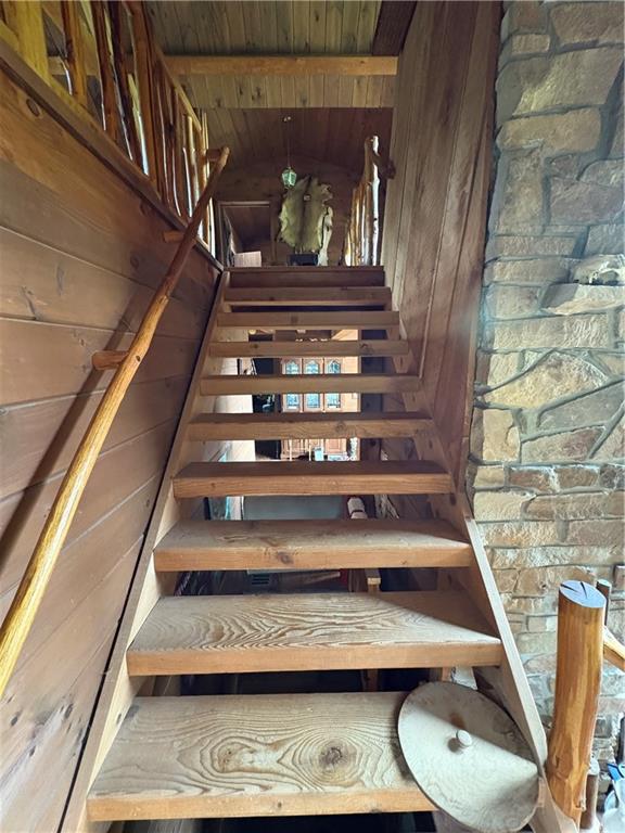 1530 Washington Road Apollo, PA 15613 - Photo 13 of 29 Stairs to 2nd floor. Rails were hand made using trees from property