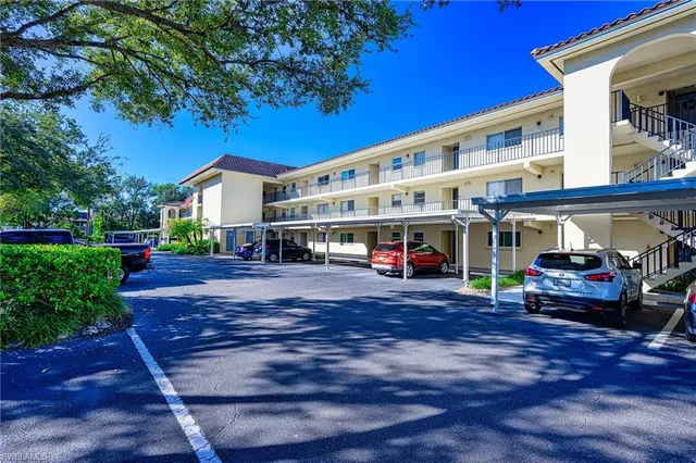 a car parked in front of a building
