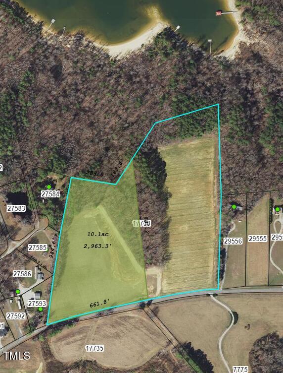 0 Epps Fork Road Clarksville, VA 23927 - Photo 1 of 8 Shaded area on left is the 10 acres for sale