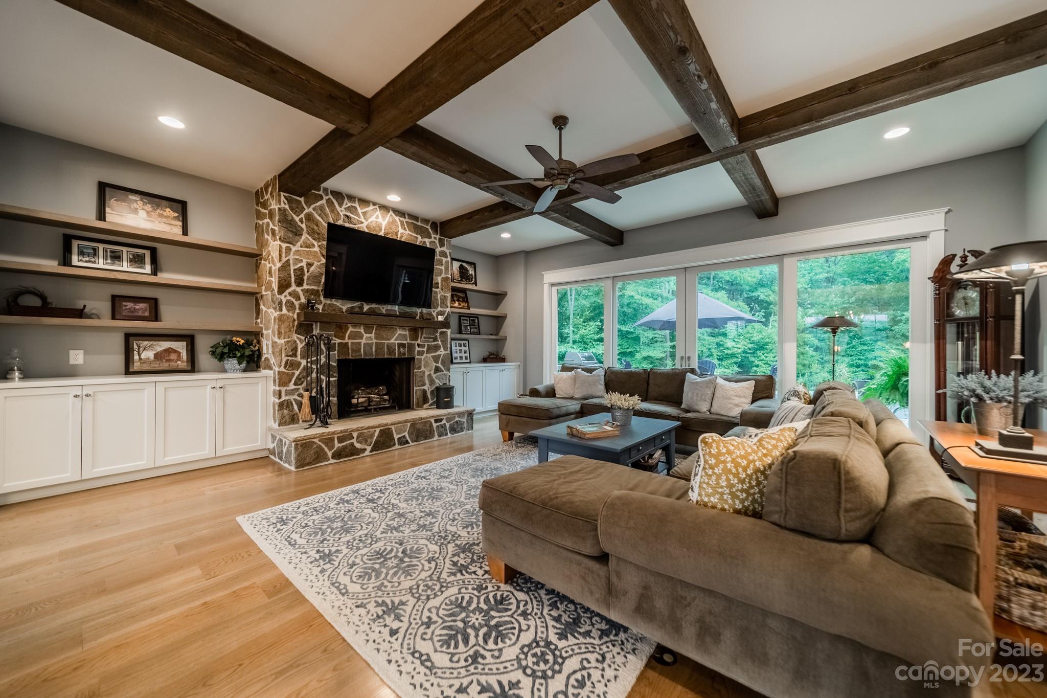 721 Lester Davis Road Waxhaw, NC 28173 - Photo 4 of 48 a living room with furniture fireplace and flat screen tv