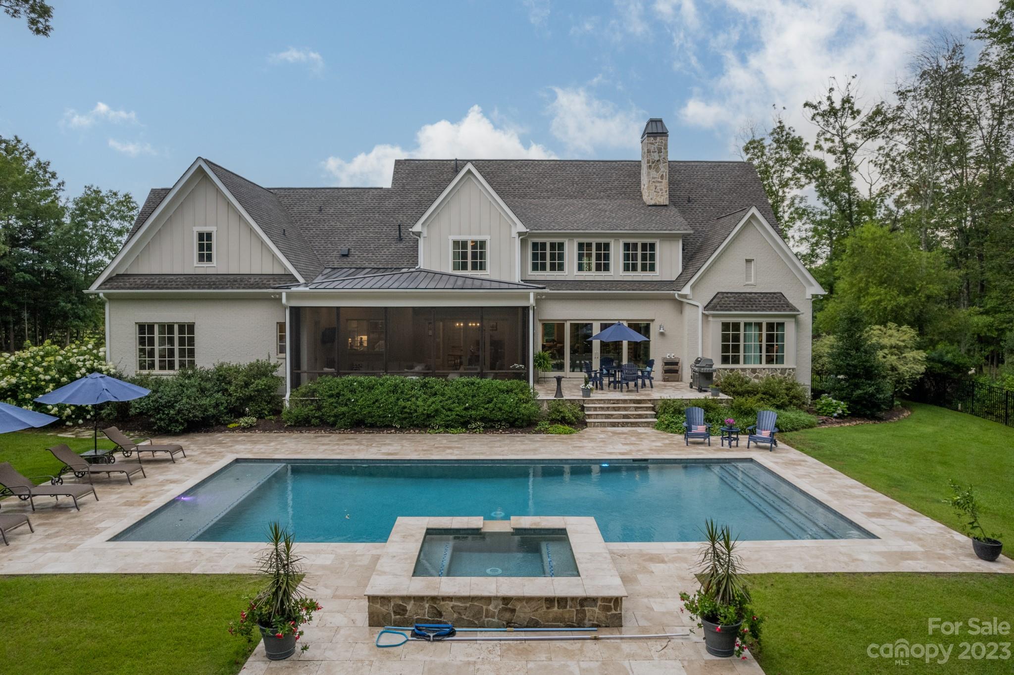 721 Lester Davis Road Waxhaw, NC 28173 - Photo 43 of 48 a aerial view of a house with swimming pool
