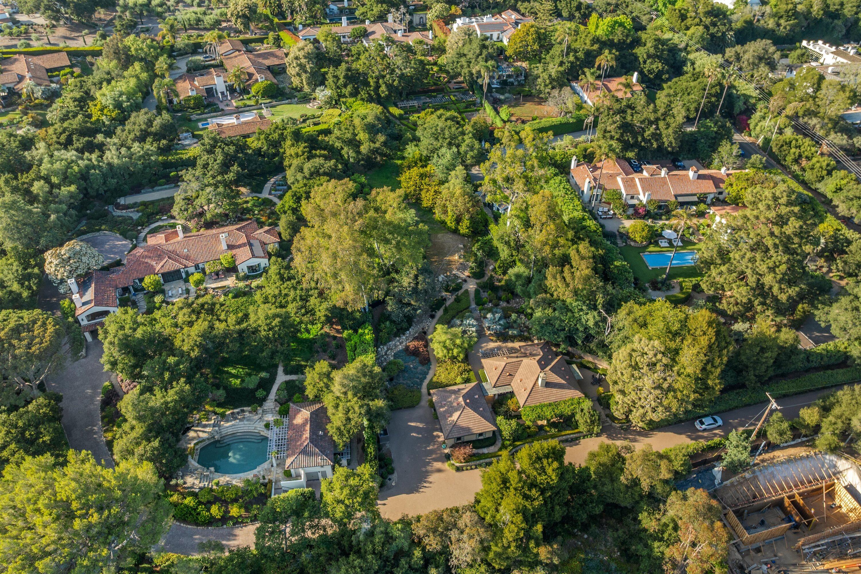 741 Hot Springs Road Santa Barbara, CA 93108 - Photo 18 of 24 an aerial view of residential house with outdoor space and trees all around