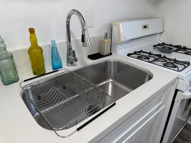 a close view of sink