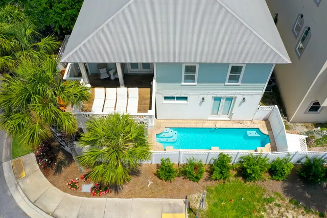 a view of a house with a swimming pool