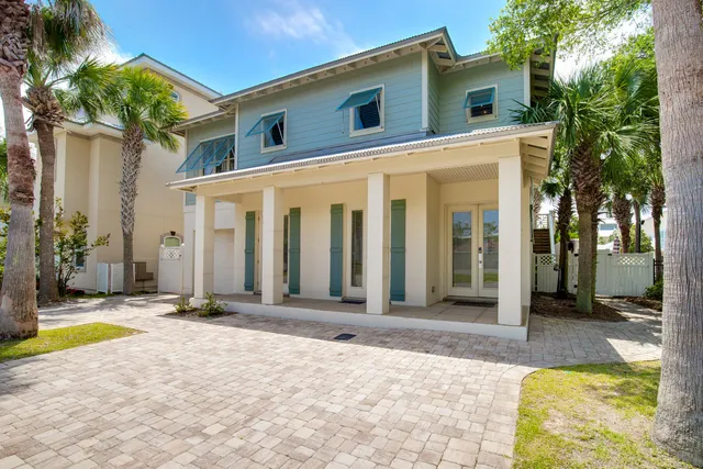 a view of a table and chairs in patio
