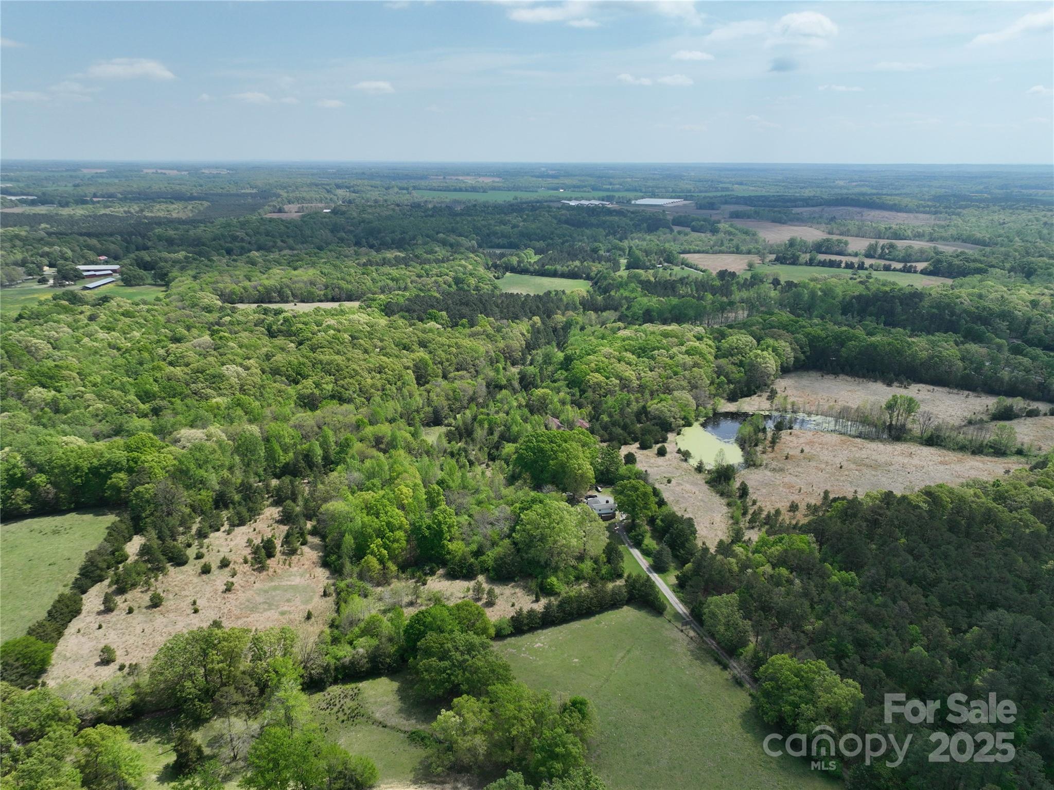 an aerial view of multiple house