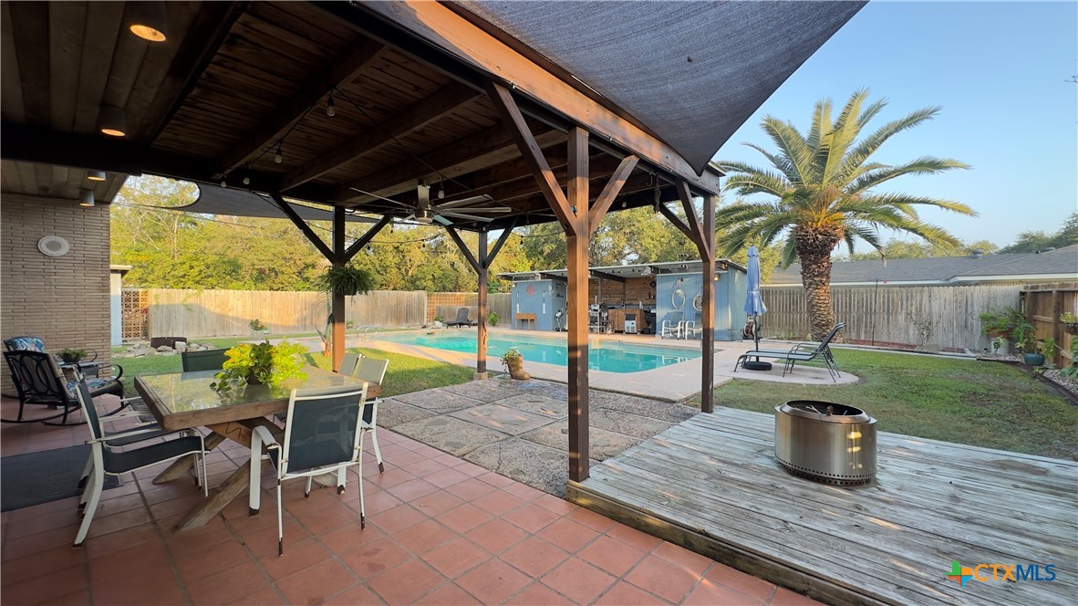 601 Lawrence Street Refugio, TX 78377 - Photo 29 of 42 a view of yard with outdoor seating