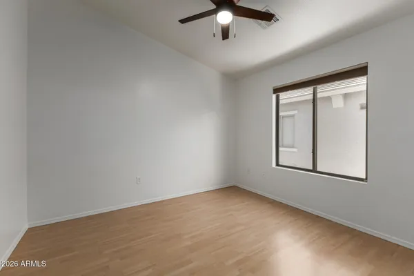 an empty room with a window