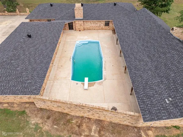 a bird view of a house