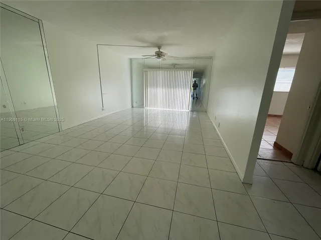 a view of a room with a small space