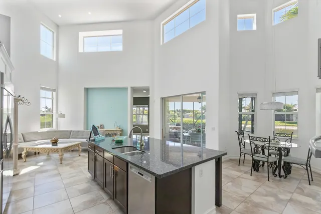 a living room with furniture and a couch