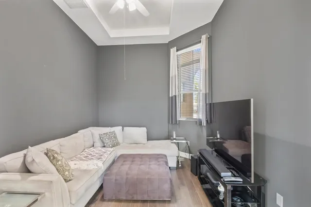 a view of a park with slide