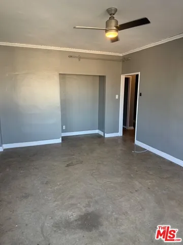 an empty room with a window