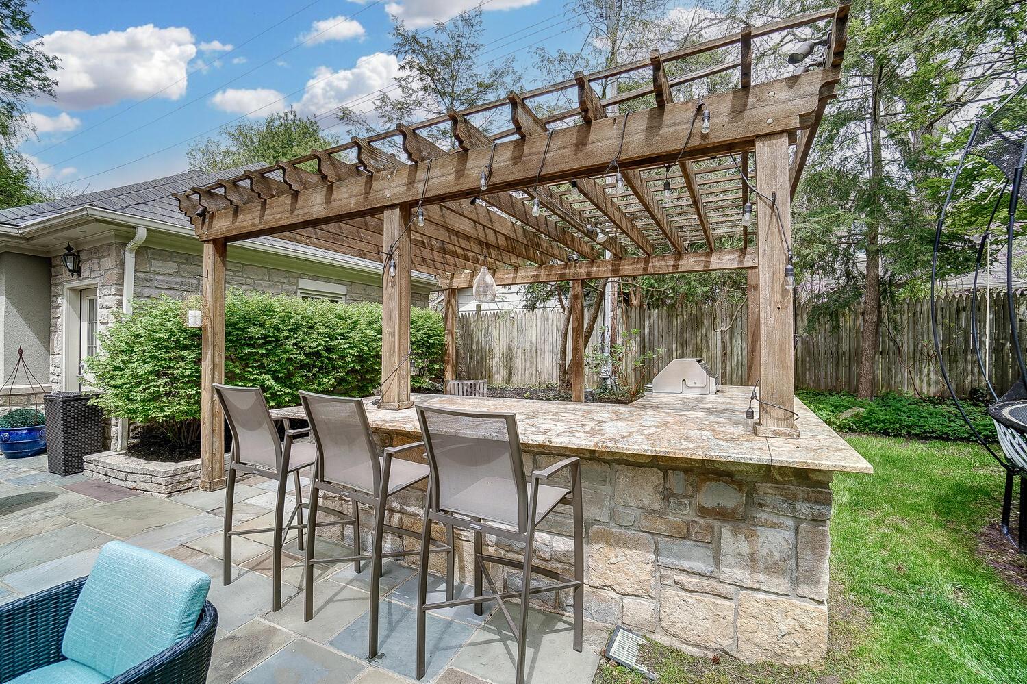 2252 Tremont Road Columbus, OH 43221 - Photo 84 of 97 Added outdoor kitchen, two- level patio and spacious backyard with mature landscaping