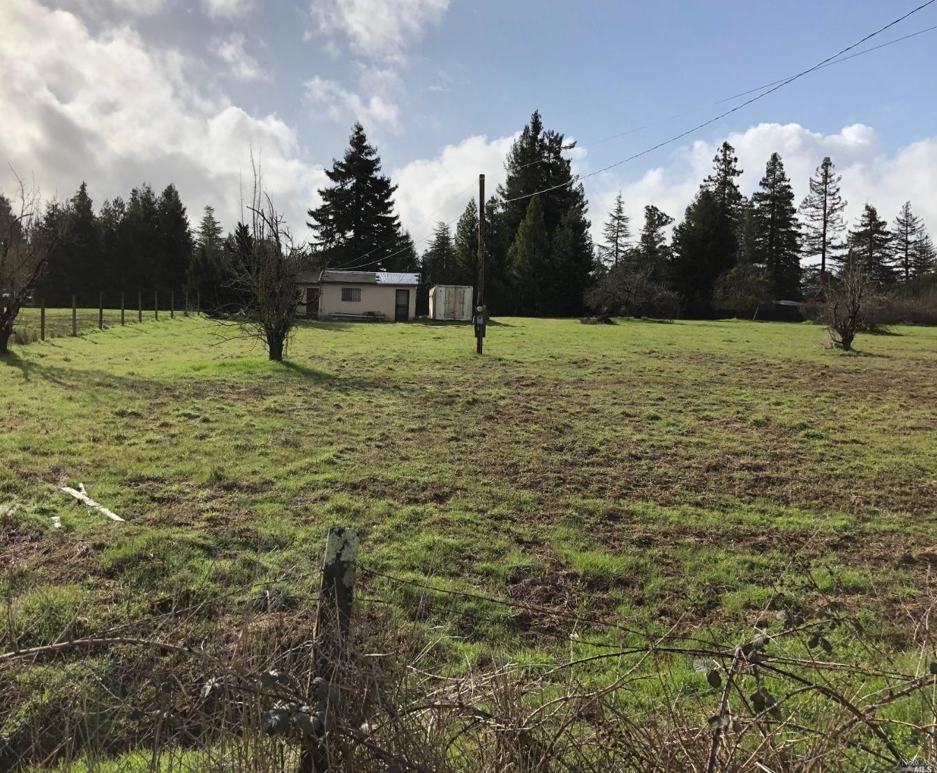 On a dead-end country lane off a quiet county road, this is your 2.38 Acre Sebastopol Lifestyle ready to blossom. It's going to be a bright, sunshiny day.