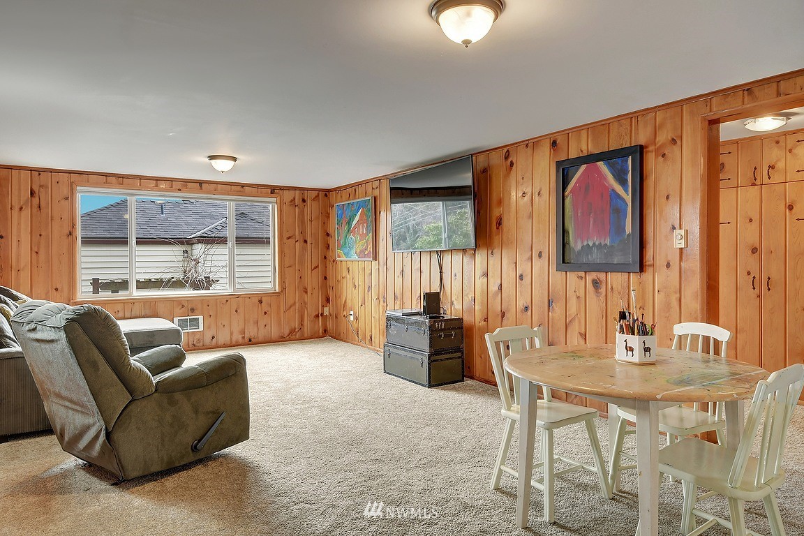 8202 37th Avenue Southwest Seattle, WA 98126 - Photo 14 of 27 a living room with furniture and large window