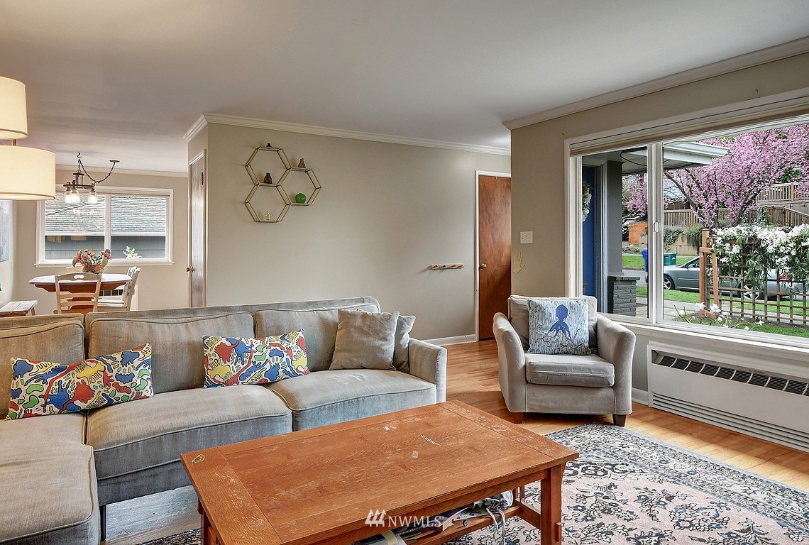 8202 37th Avenue Southwest Seattle, WA 98126 - Photo 4 of 27 a living room with furniture and a large window