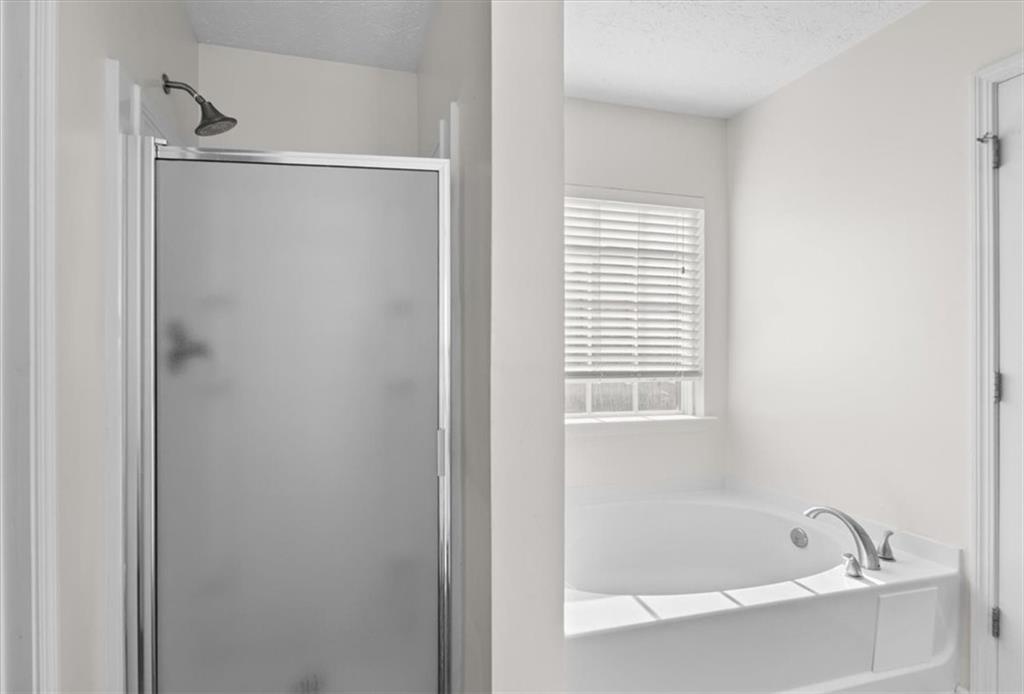 2068 White Top Road Southeast Lawrenceville, GA 30045 - Photo 27 of 41 a bathroom with a bathtub and a shower