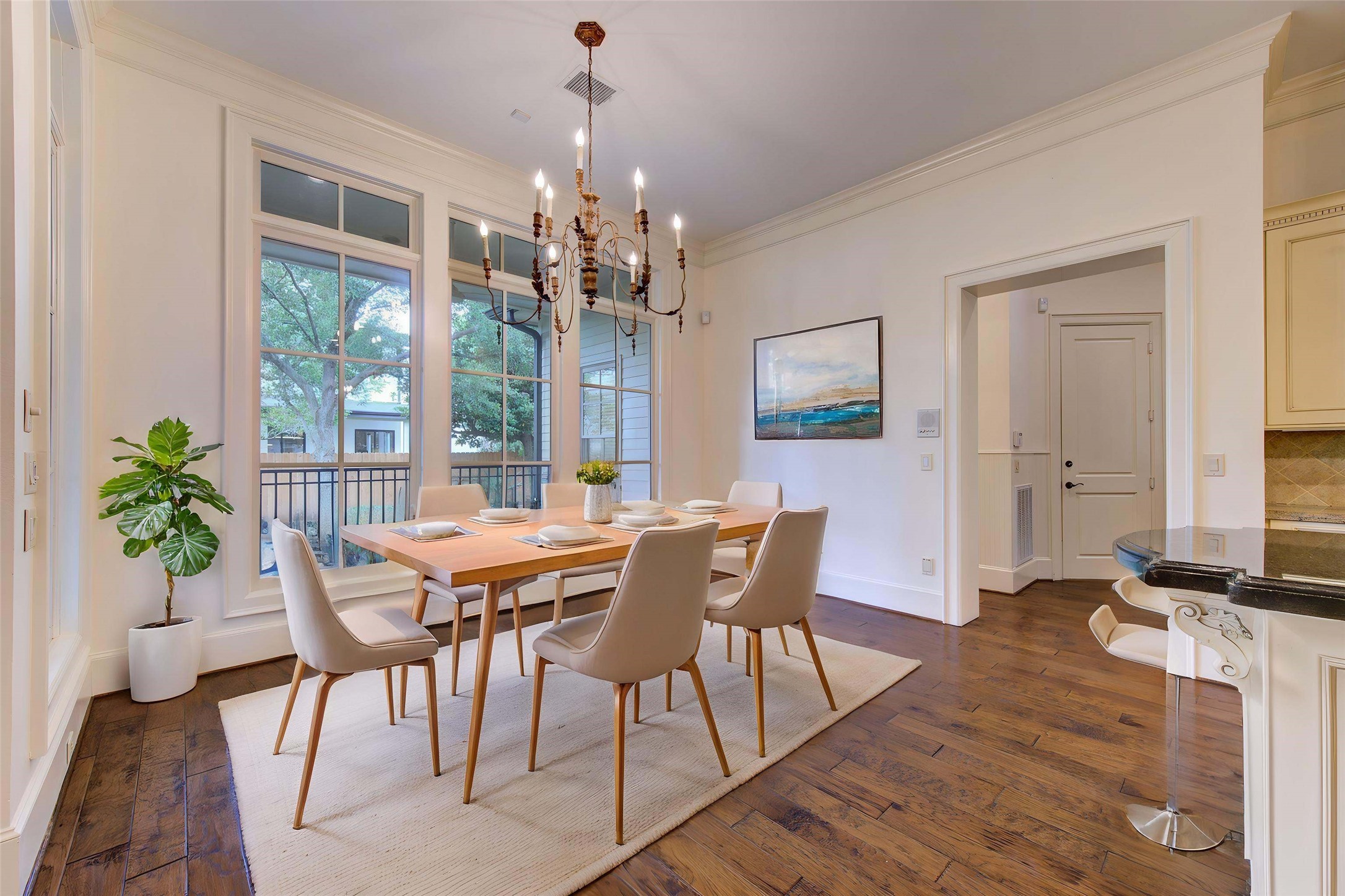 4615 Laurel Street Bellaire, TX 77401 - Photo 17 of 48 Virtually staged breakfast room enough for a large family.