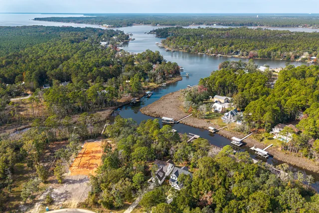 an aerial view of multiple house