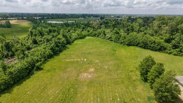 a view of a lake view with a garden
